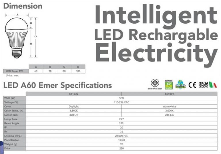 EVE LIGHTING Spec LED A60 Emergency