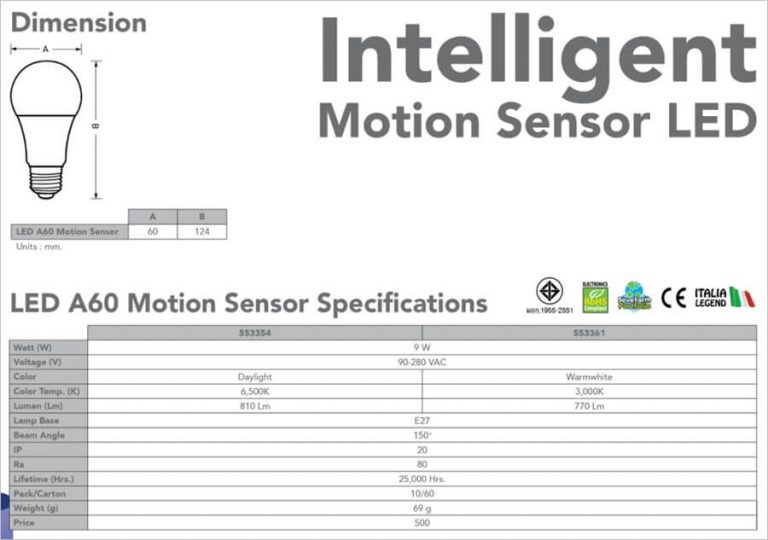 EVE LIGHTING Spec LED A60 Motion Sensor
