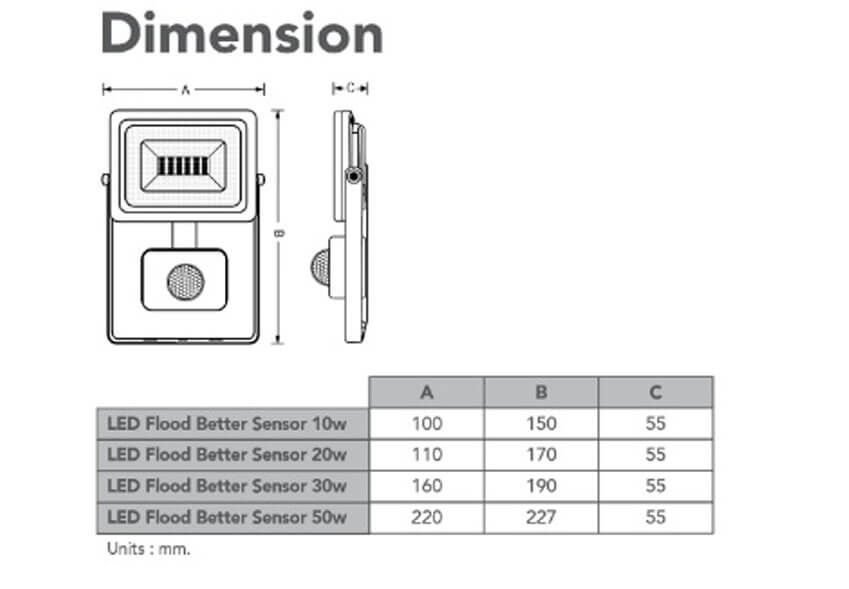 Spec LED Flood Better Sensor
