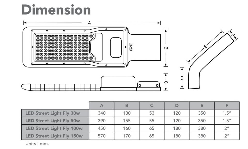 Spec-LED Street Light Fly 100w Daylight-eve