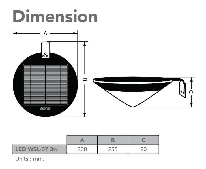 Spec-LED WSL-07 motion sensor 3W Coolwhite-eve